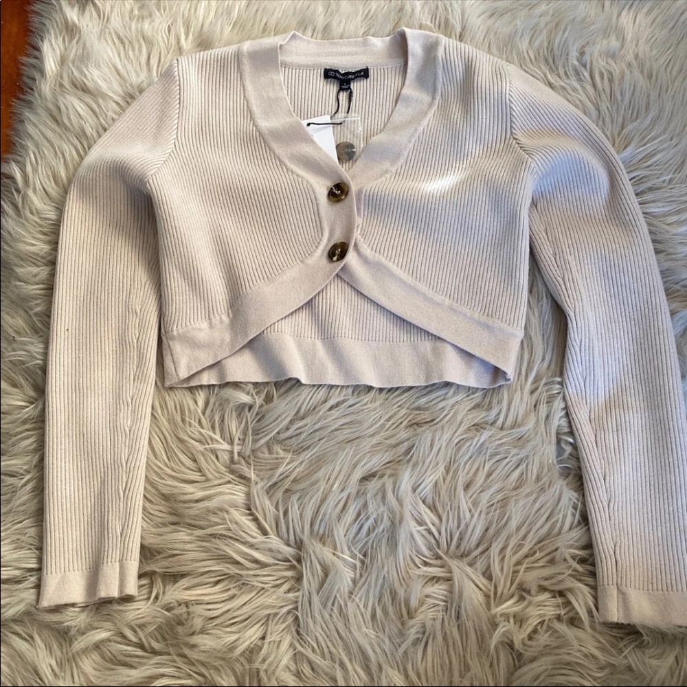Cotton candy LA cropped cardi